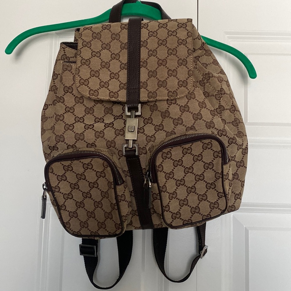 Gucci. Jackie canvas backpack. In great condition. Only used a couple of times.